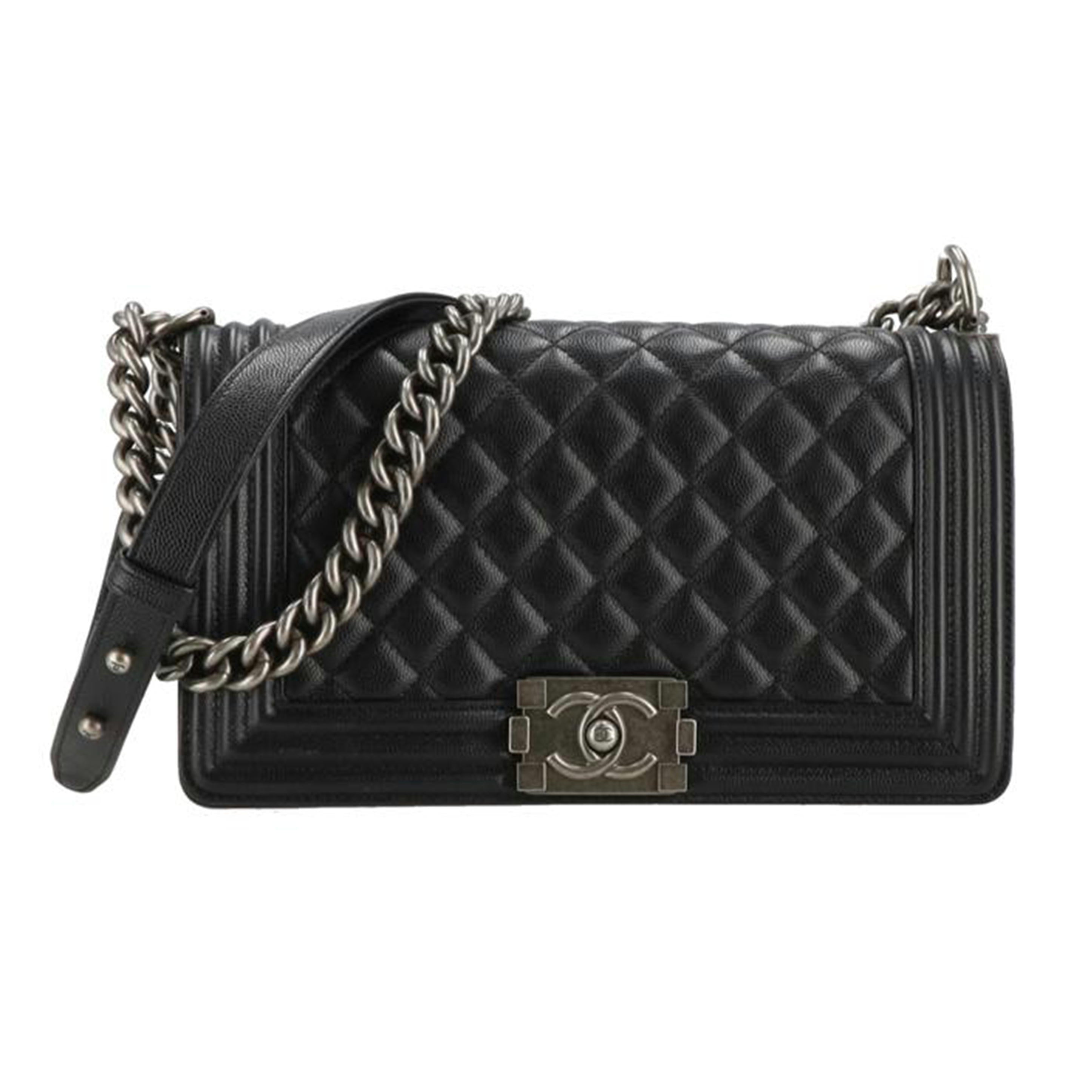 CHANEL シャネル/キャビアスキンボーイシャネルチェーンショルダー/A67086//281*****/Aランク/89