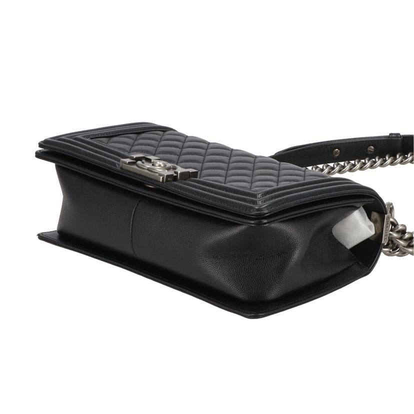 CHANEL シャネル/キャビアスキンボーイシャネルチェーンショルダー/A67086//281*****/Aランク/89