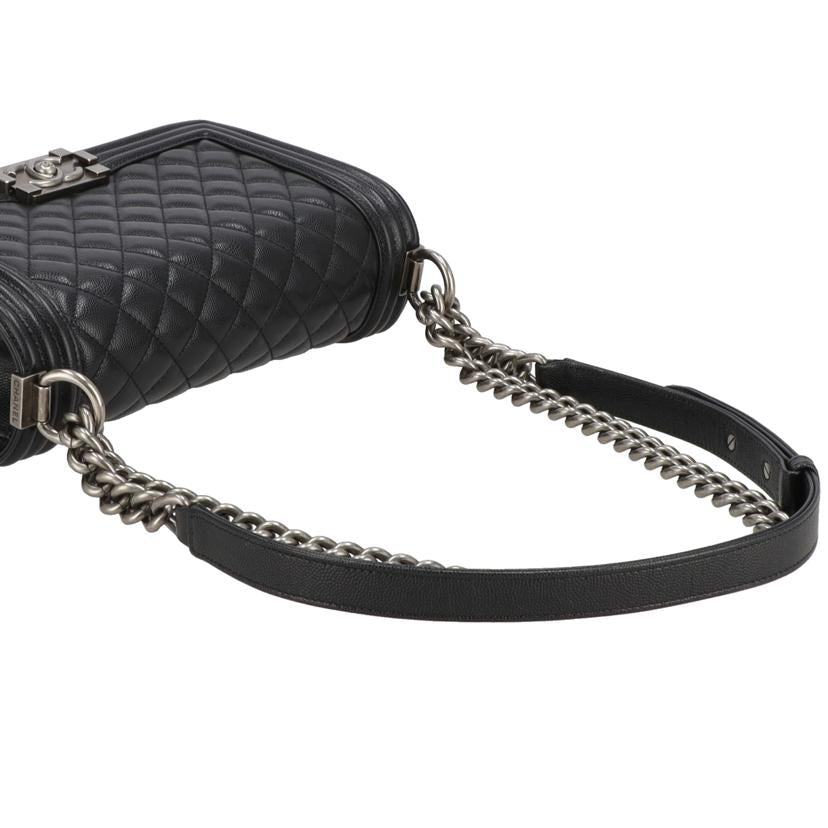 CHANEL シャネル/キャビアスキンボーイシャネルチェーンショルダー/A67086//281*****/Aランク/89