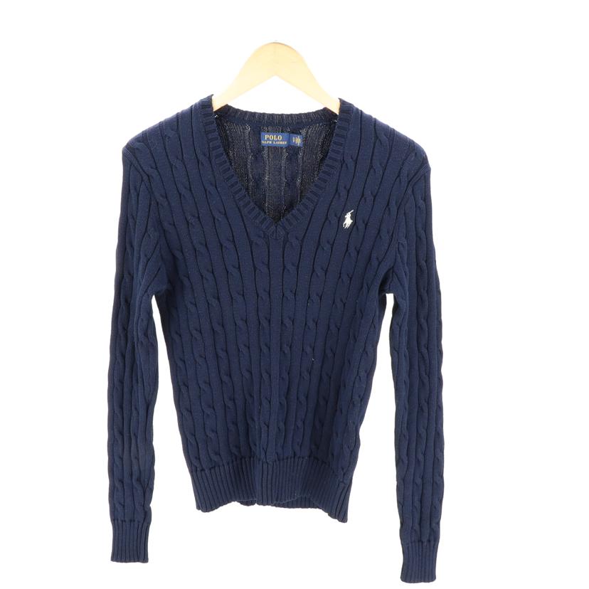 Ralph Lauren POLO ラルフローレン/Ralph Lauren POLO ケーブルニット Vネック NV//Bランク/78