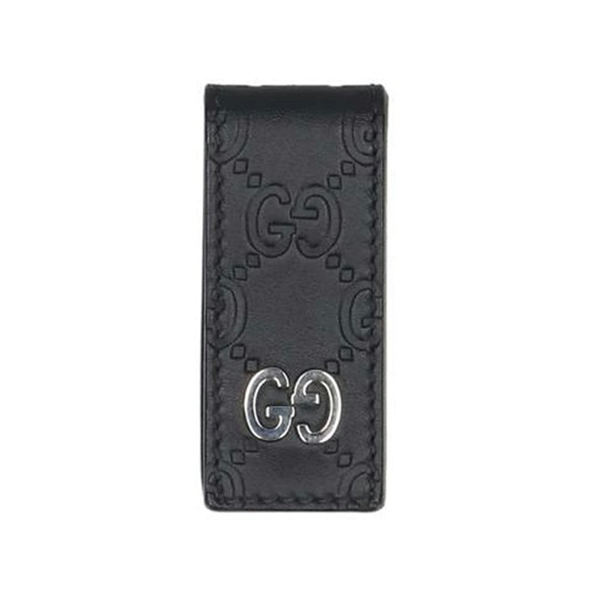 GUCCI グッチ/GGシマレザーマネークリップ/ブラック/522867//Aランク/75