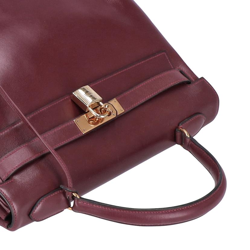 HERMES エルメス/ケリー32／ボックスカーフ／ボルドー//〇I（*****/Bランク/75