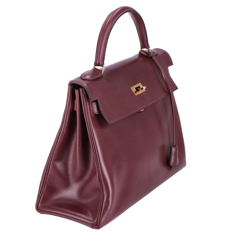HERMES エルメス/ケリー32／ボックスカーフ／ボルドー//〇I（*****/Bランク/75