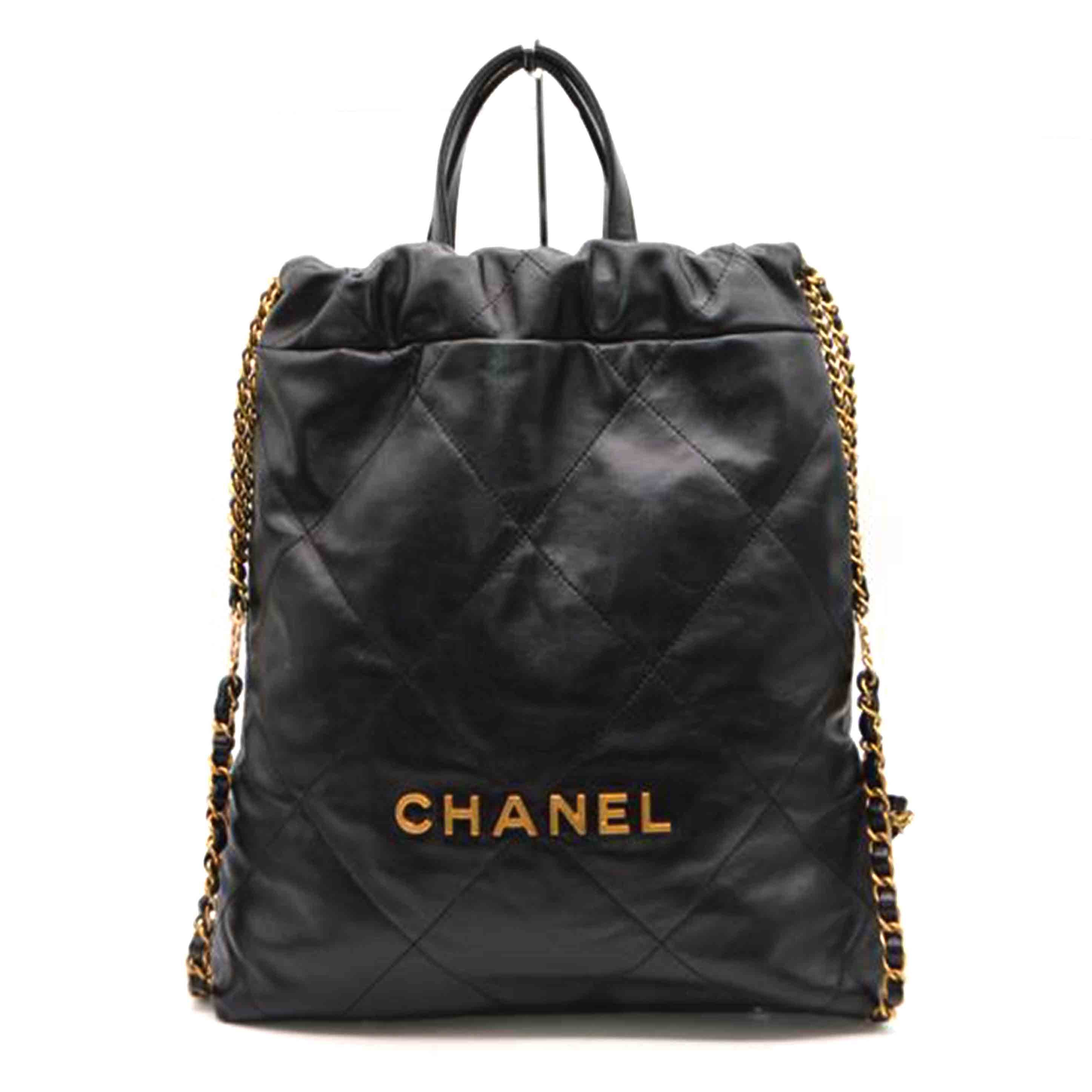 CHANEL シャネル/シャネル22シャイニカーフスキンスモールチェーンバックパック/AS3859//TCK*****/Aランク/89