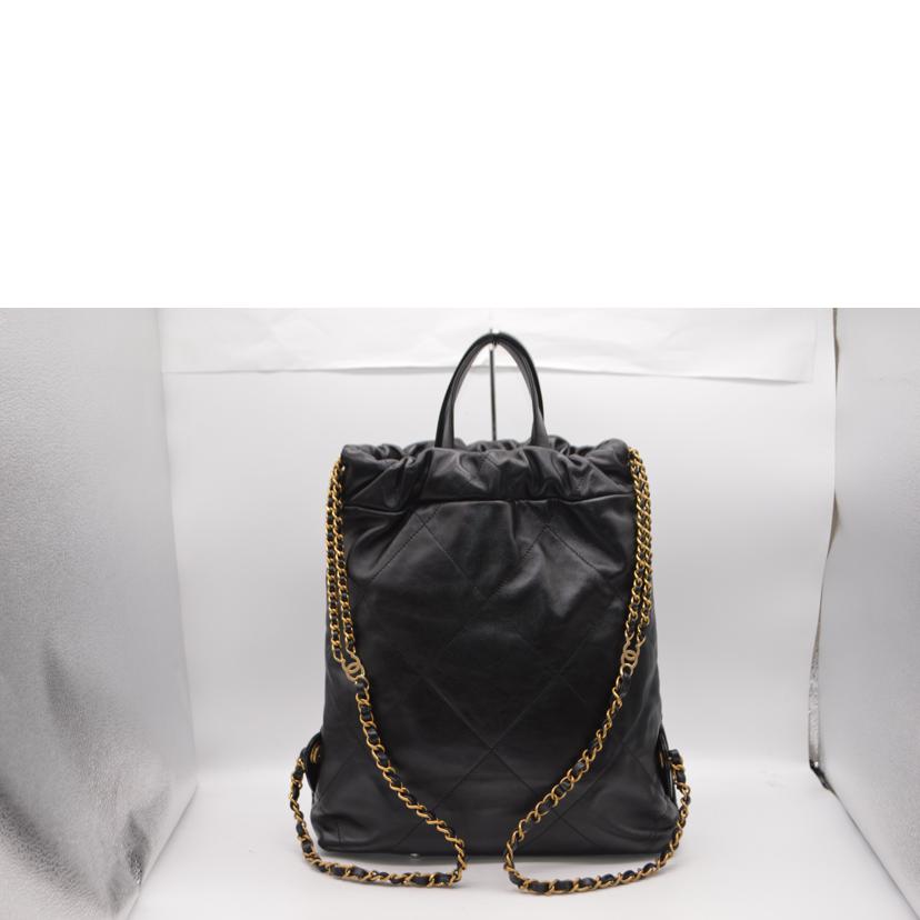 CHANEL シャネル/シャネル22シャイニカーフスキンスモールチェーンバックパック/AS3859//TCK*****/Aランク/89