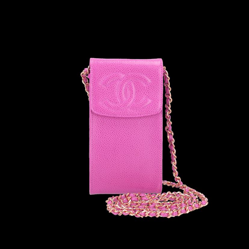 CHANEL シャネル/キャビアスキン・チェーンショルダーポシェット／ピンク/A05278//447****/SAランク/75