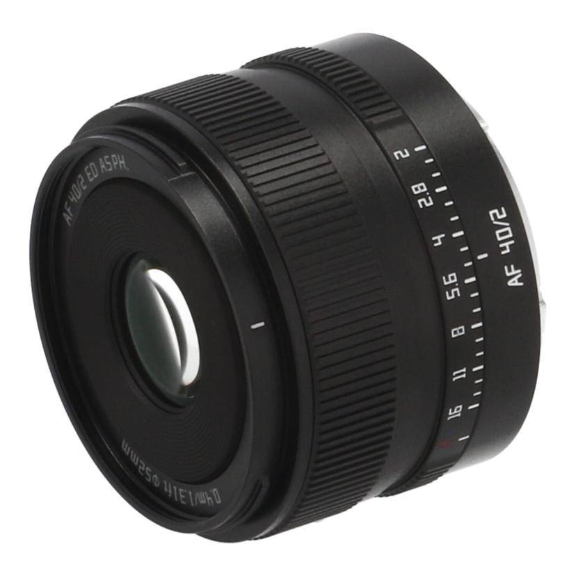 TTArtisan　SONY　E 銘匠光学　/交換レンズ／40mm/AF40 F2//-/Aランク/67