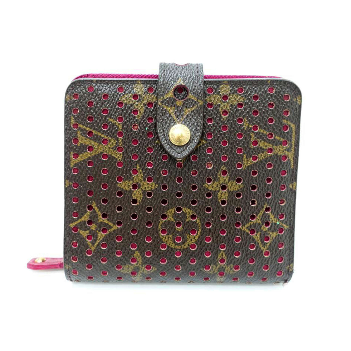 LOUIS VUITTON ルイ・ヴィトン/コンパクトジップ/モノグラム・ペルフォ/フューシャブラウン/M95188//MI0***/Bランク/88