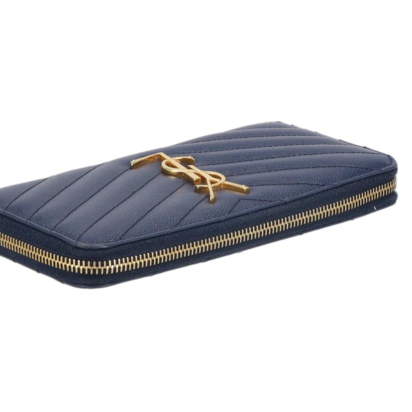 SAINT　LAURENT サンローラン/Vステッチ／ラウンドファスナー/358094//ABランク/91