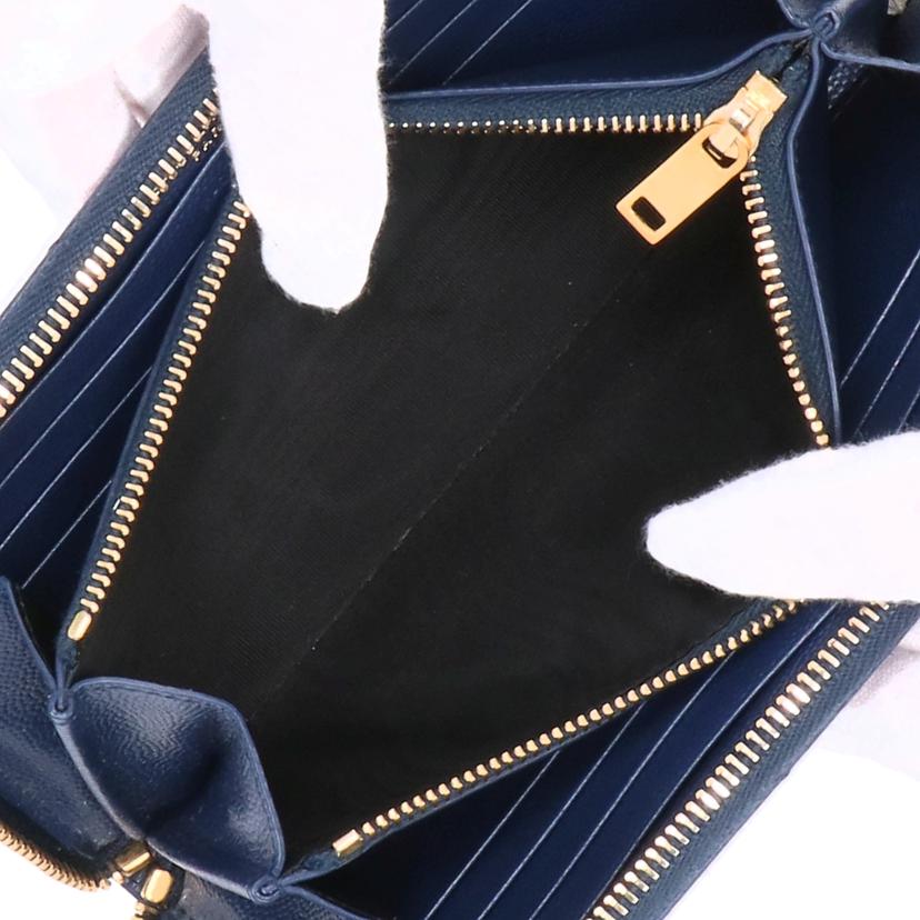 SAINT　LAURENT サンローラン/Vステッチ／ラウンドファスナー/358094//ABランク/91