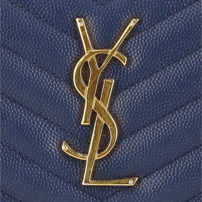 SAINT　LAURENT サンローラン/Vステッチ／ラウンドファスナー/358094//ABランク/91
