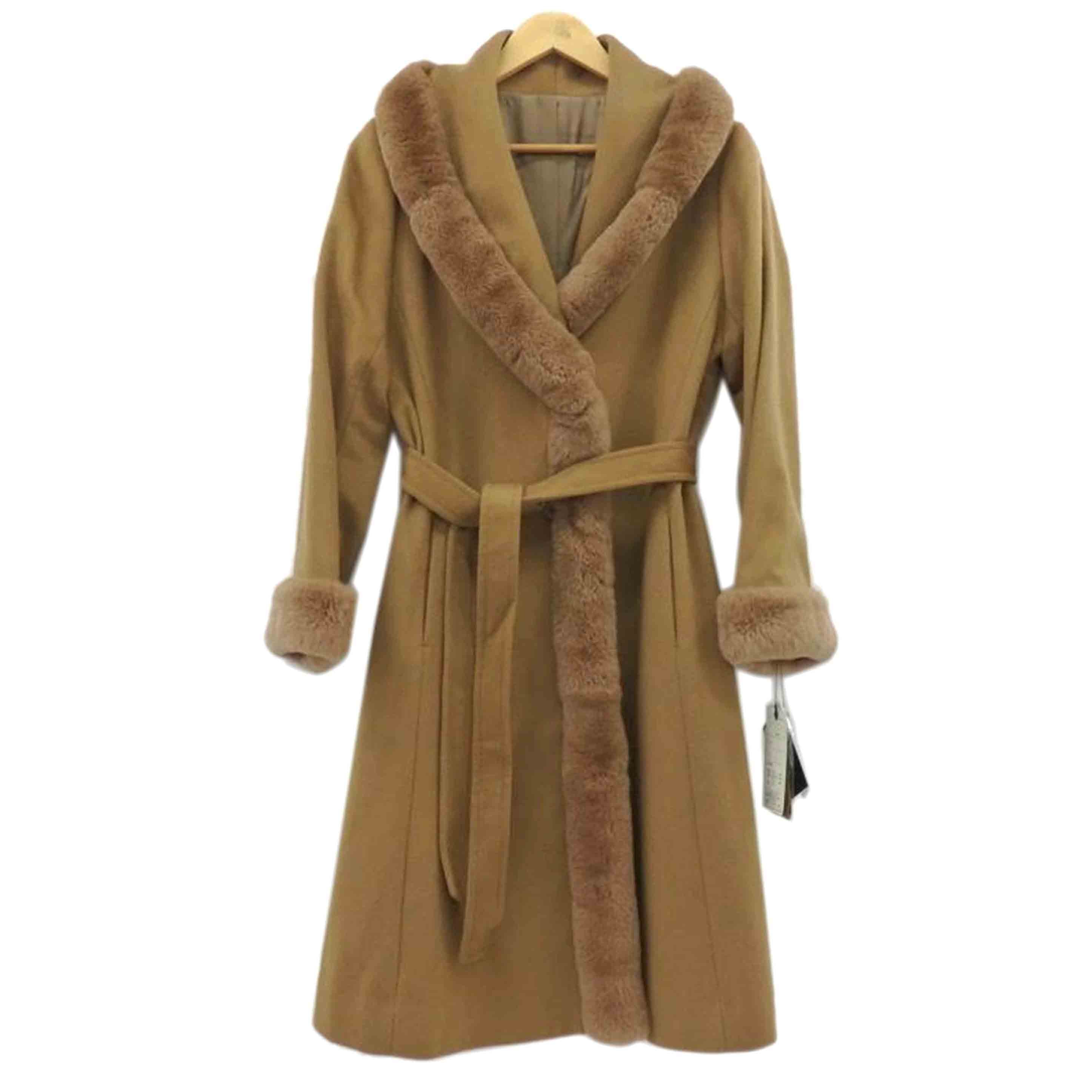 MASABARDO/レッキスファー付き　カシミヤ100％コート/C-6824//SAランク/77