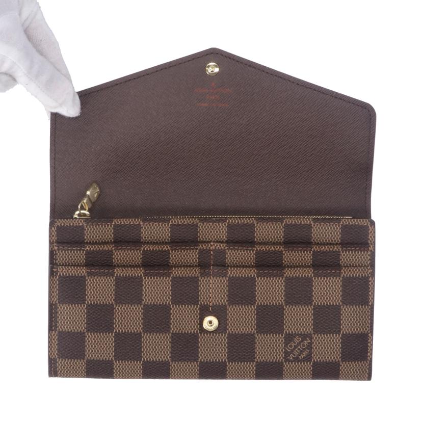LOUIS　VUITTON ルイ・ヴィトン/ポルトフォイユ・サラ／ダミエ／エベヌ/N63209//RFI*/Aランク/09