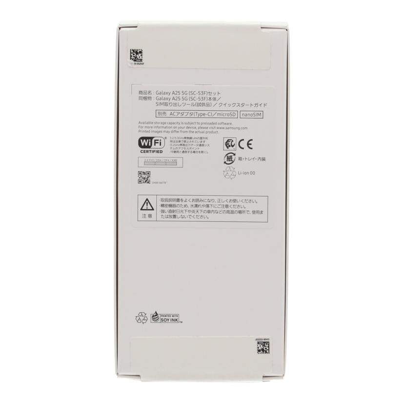 SAMSUNG　docomo サムスン　/スマートフォン／Galaxy　A25　64GB未使用/SC-53F//352478706716414/Sランク/78