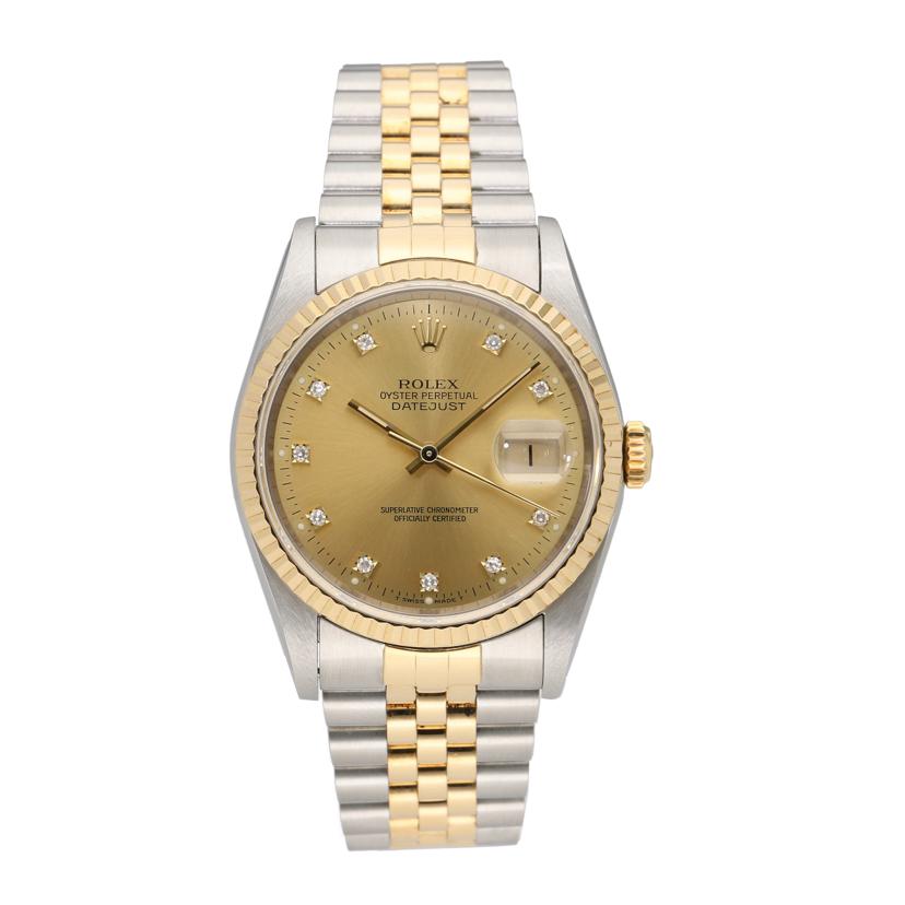 ROLEX/デイトジャスト　10Pダイヤ／ゴールド文字盤/16233Ｇ//X82****/Aランク/67