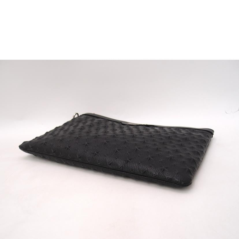 JIMMY CHOO ジミーチュウ/デレククラッチ/ エンボスレザー/ブラック//M3J*********/SAランク/69
