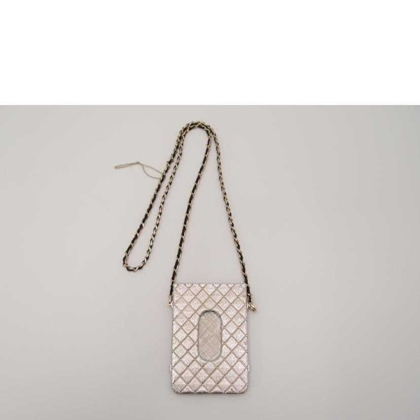 CHANEL　/カードケースチェーンネックレス／シルバー/AB6710//SAランク/69