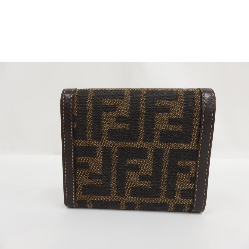 FENDI ﾌｪﾝﾃﾞｨｰ/ズッカ柄三つ折財布//ABランク/82