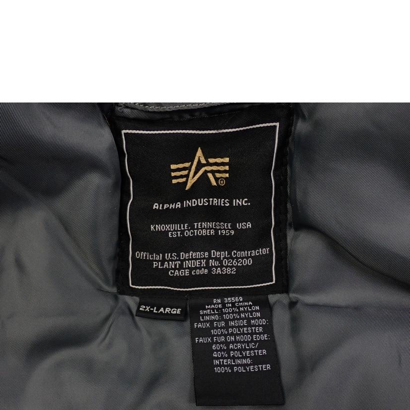 ALPHA アルファ/★ALPHA　USA　N－3Bフライトジャケット/6279//ｻｲｽﾞ:2XL/ABランク/62