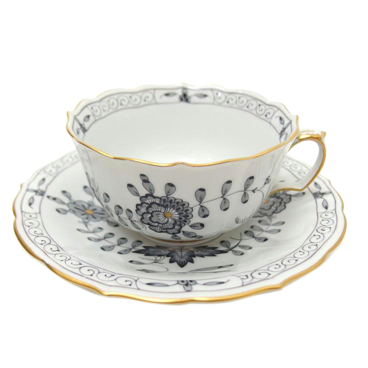Meissen マイセン/ティーカップソーサー/ｲﾝﾄﾞの華//00623/Aランク/88