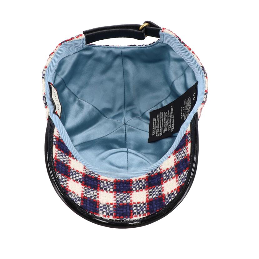 GUCCI グッチ/GGチェックツイードキャップ//56cm/ABランク/91