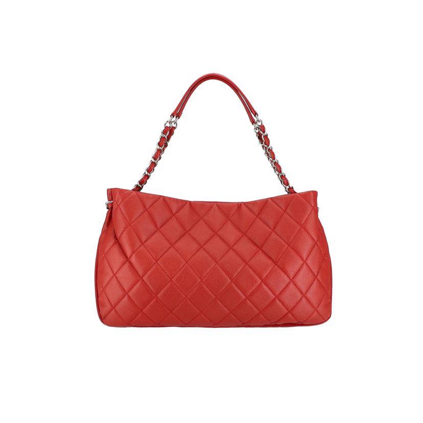 CHANEL シャネル/ソフトキャビアショルダー／レッド／SV金具/A66872//157*****/Aランク/75