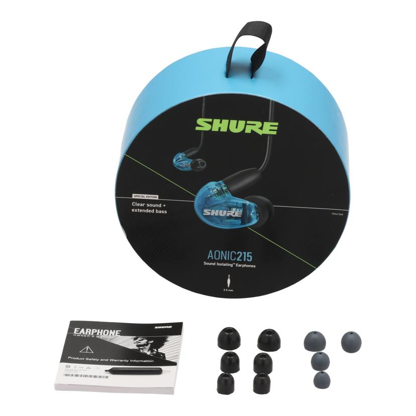 SHURE シュア /有線イヤホン/AONIC 215 Special Edition/SE215DYBL+UNI-A//3AE30092079/Bランク/85