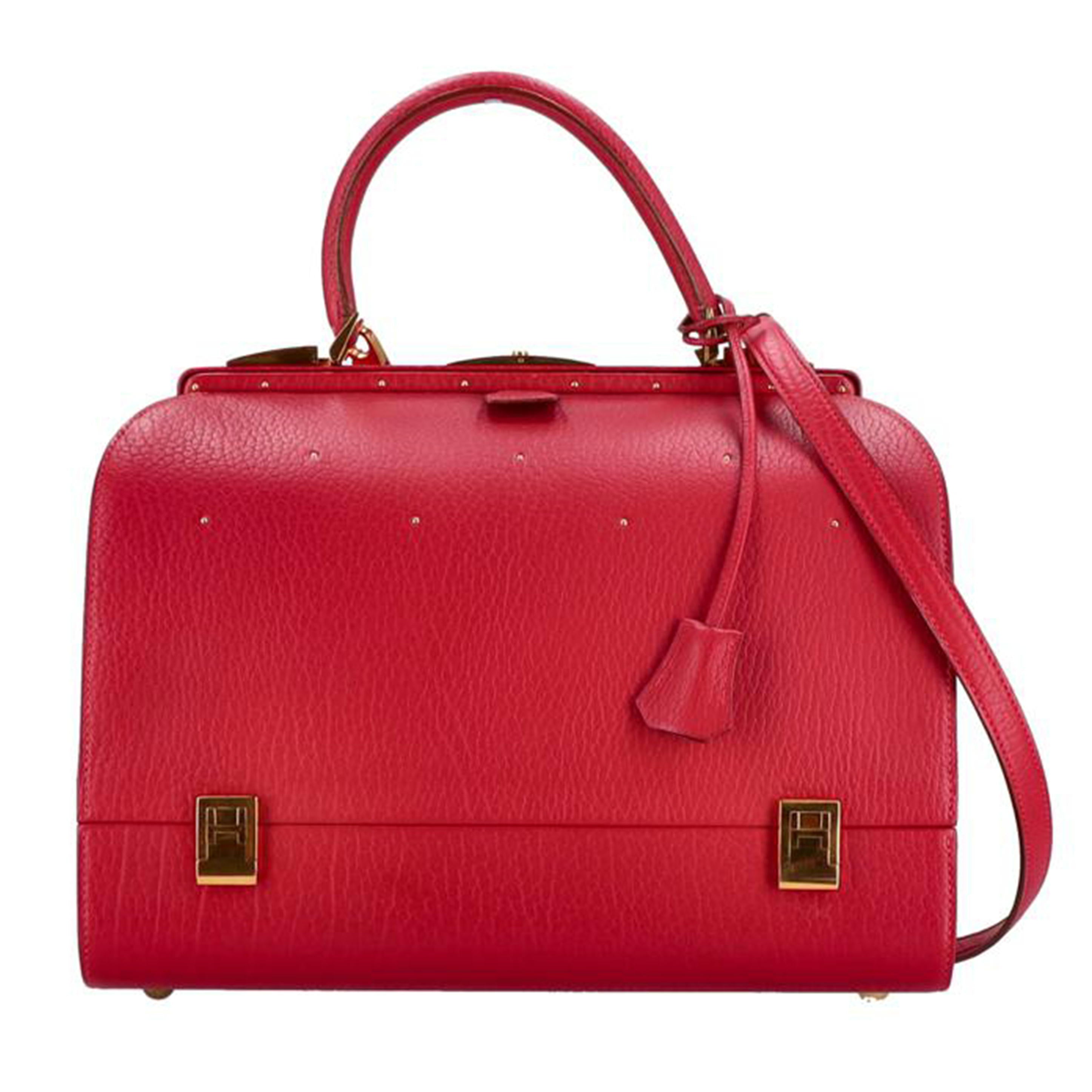 HERMES エルメス/サックマレットスティール／ルージュヴィフ／GD金具//〇X ***/ABランク/24