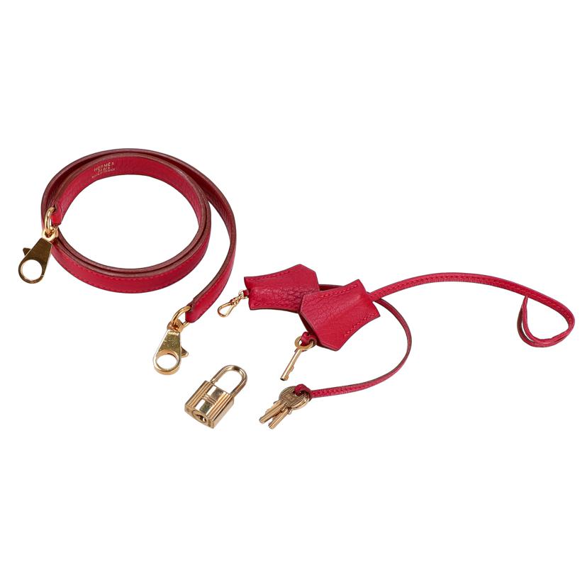 HERMES エルメス/サックマレットスティール／ルージュヴィフ／GD金具//〇X ***/ABランク/24