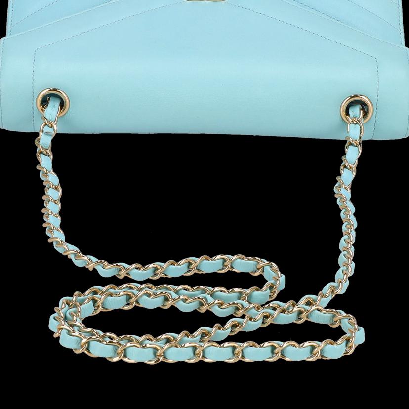 CHANEL シャネル/シェブロンVステッチチェーンショルダー／ライトブルー//271*****/SAランク/24