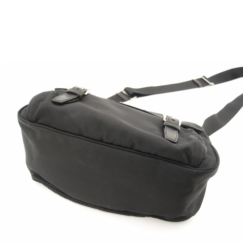 PRADA プラダ/ナイロンフラップショルダー／ブラック//165/ABランク/69