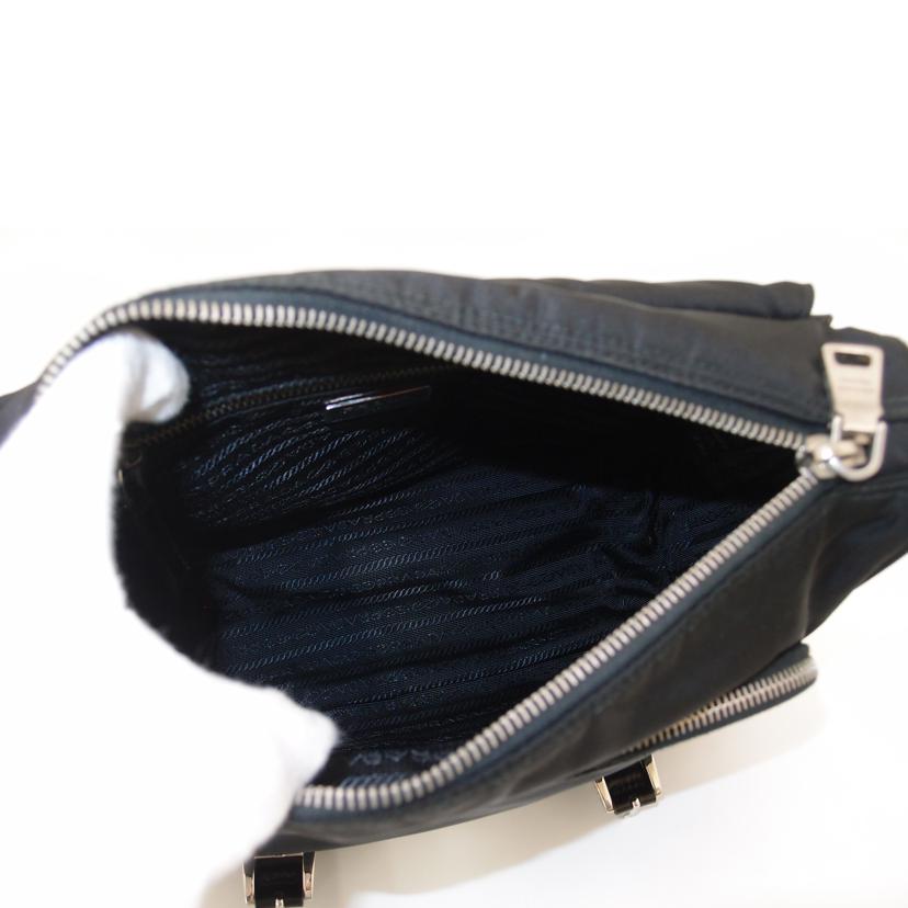 PRADA プラダ/ナイロンフラップショルダー／ブラック//165/ABランク/69