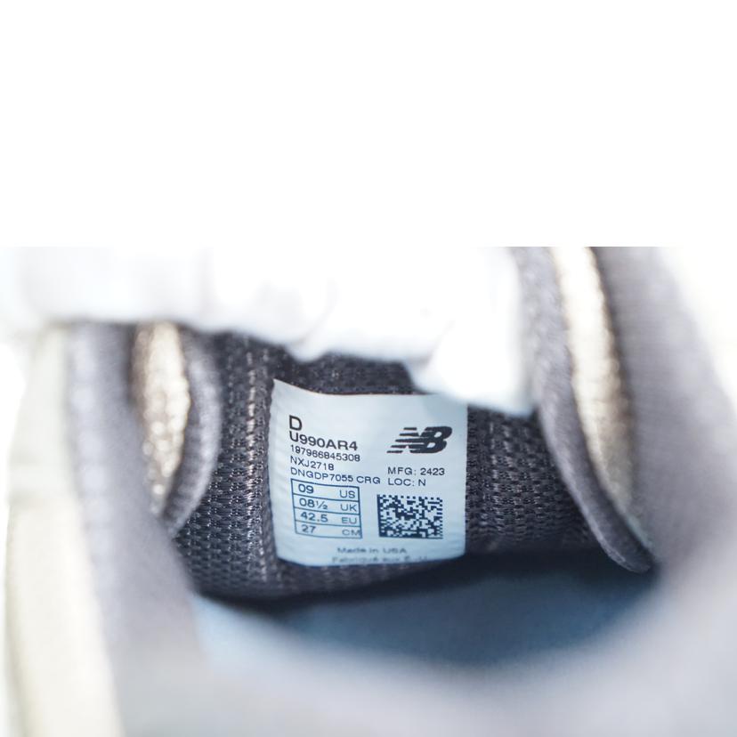 NB ニューバランス/AURALEE　×　New　Balance　990V4　27．0/U990AR4//Aランク/67