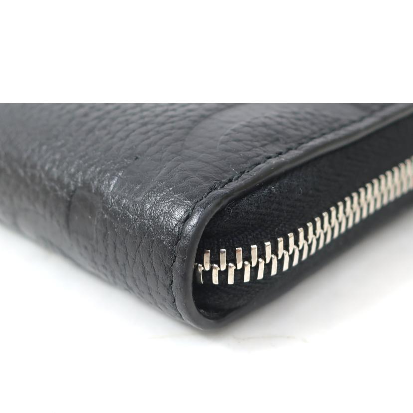 GUCCI グッチ/ジャンボGGジップアラウンドウォレット 長財布 ブラック/739482//ABランク/65