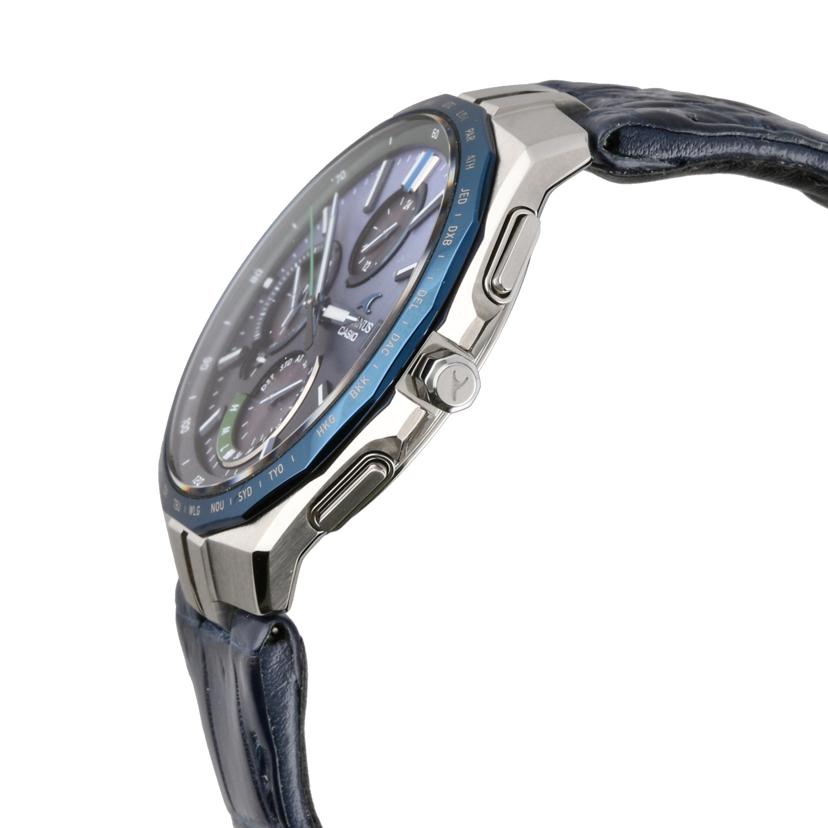 CASIO カシオ/オシアナスマンタ／ソーラー電波／阿波藍／クロコダイルレザー/OCW-S5000APL-2AJF//201********/Aランク/75