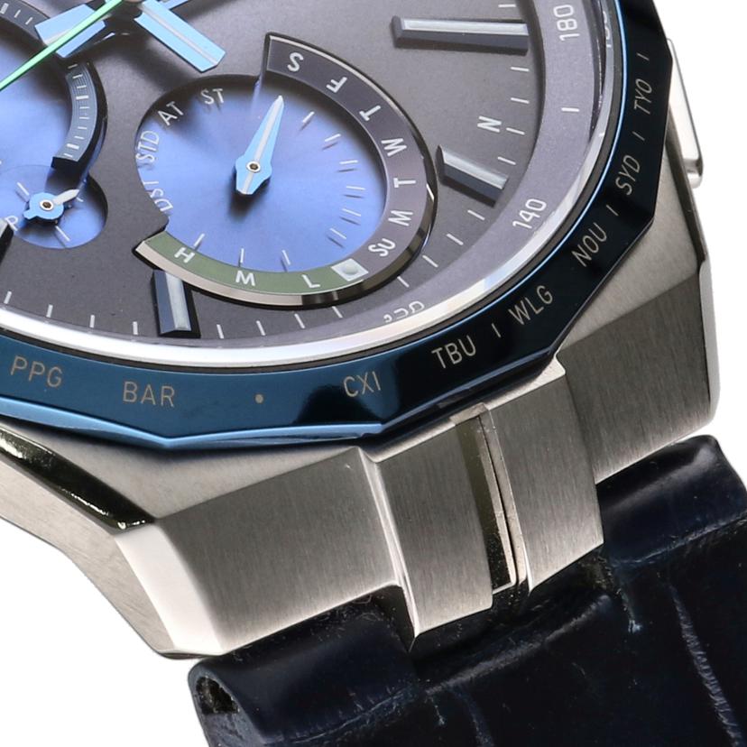 CASIO カシオ/オシアナスマンタ／ソーラー電波／阿波藍／クロコダイルレザー/OCW-S5000APL-2AJF//201********/Aランク/75