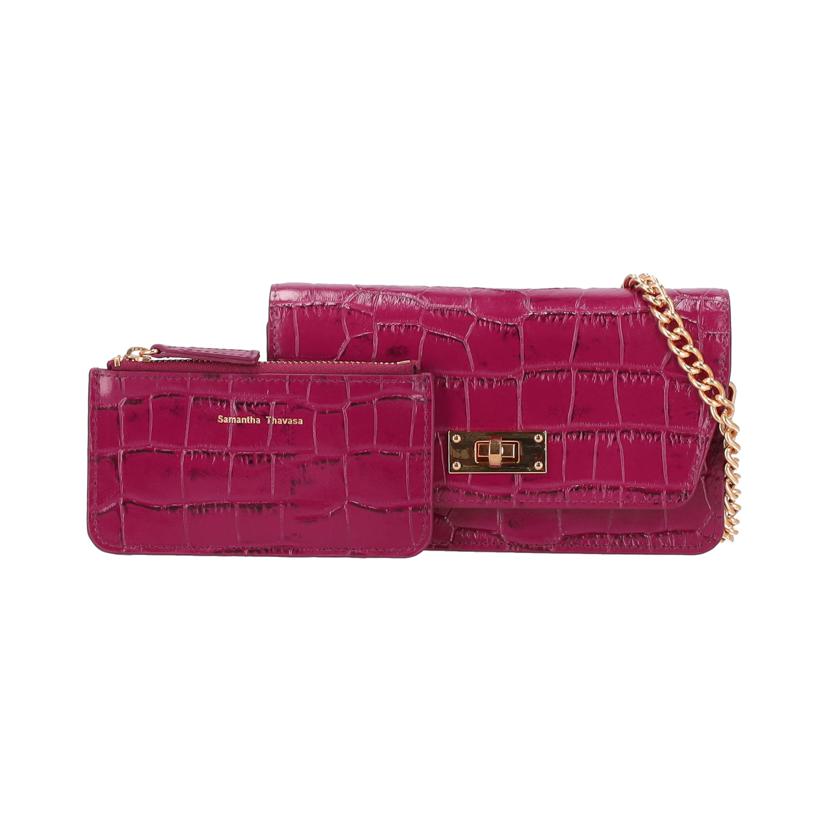 Samantha　Thavasa サマンサタバサ/Samantha　Thavasa　牛革　クロコ　型押し　ショルダーポーチ　WR//ABランク/78