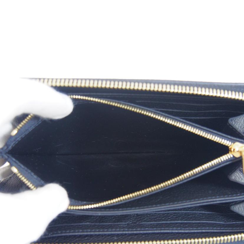 LOUIS VUITTON ルイヴィトン/ジッピー・ウォレット　ブラック　ベージュ／　モノグラム・アンプラント/M80481//RFI*/ABランク/71