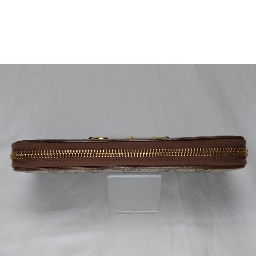 GUCCI グッチ/GGスプリーム　ホースビット　ラウンドファスナー長財布/621889//493***/Bランク/52