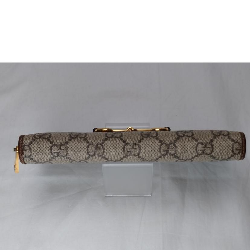 GUCCI グッチ/GGスプリーム　ホースビット　ラウンドファスナー長財布/621889//493***/Bランク/52