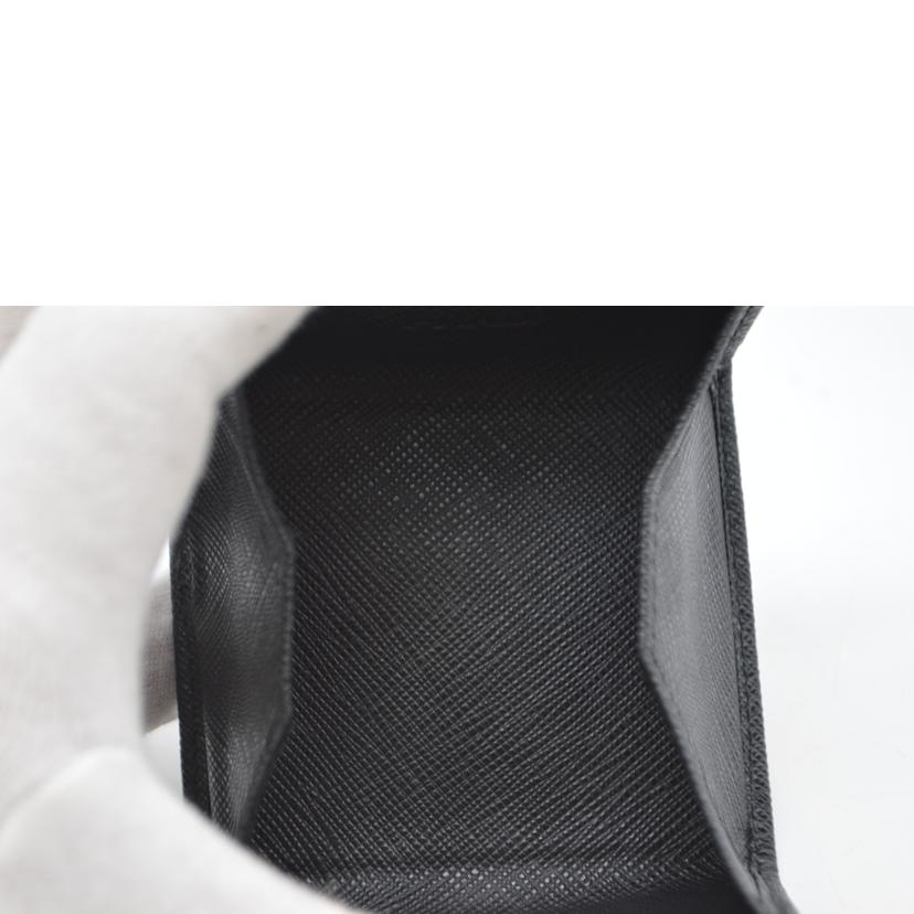 PRADA プラダ/サフィアーノトライアングルレザーコインケース／ネロ/2MM935//RFI****/Aランク/89