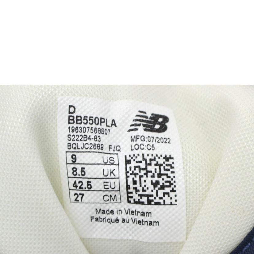 NB ニューバランス/550オフホワイト／スカイブルー/BB550PLA//ｻｲｽﾞ:27cm/Aランク/75