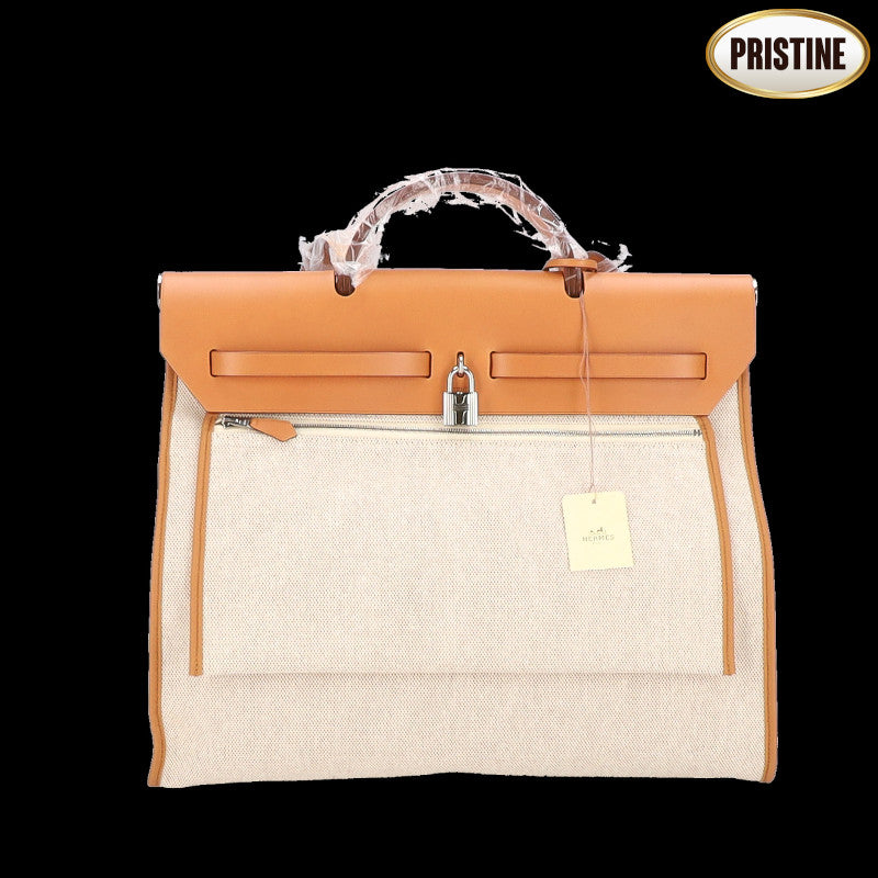 HERMES エルメス/エールバッグジップMM／トワルアッシュ×カーフ/060304CK//口M刻*/SAランク/42