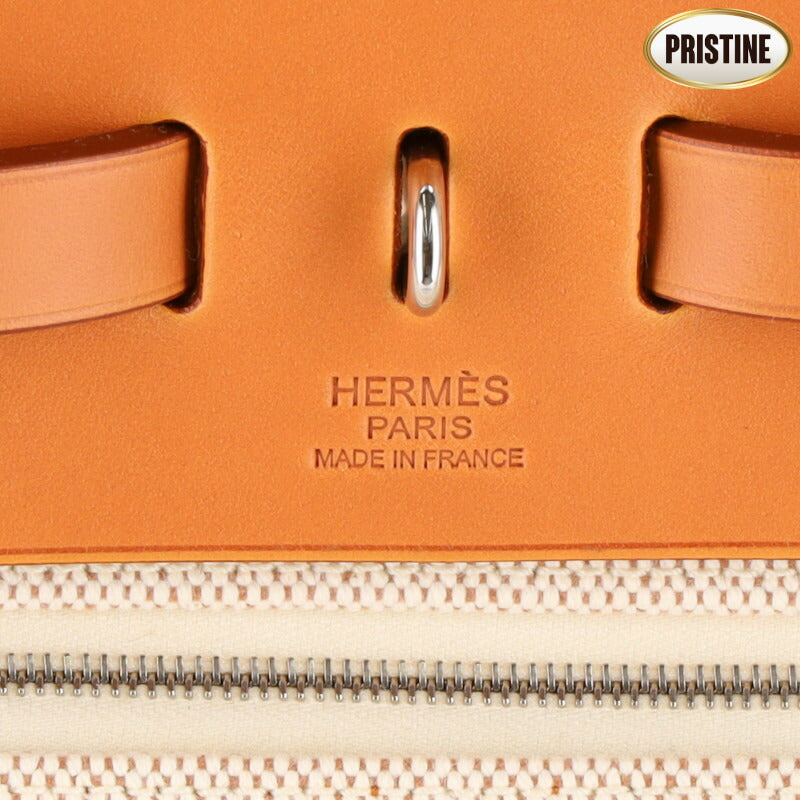 HERMES エルメス/エールバッグジップMM／トワルアッシュ×カーフ/060304CK//口M刻*/SAランク/42
