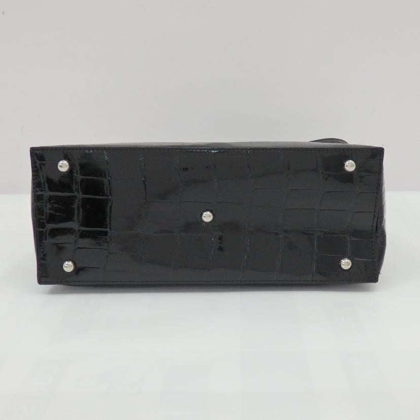 sanpo/クロコダイルハンドバッグ／JRA//Aランク/77