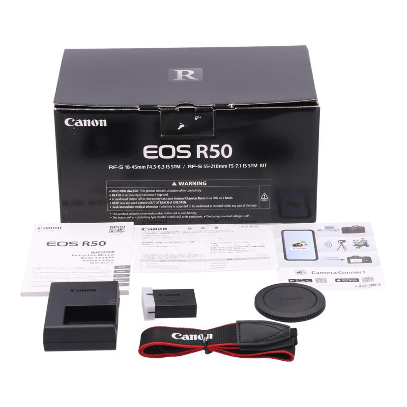 Canon キヤノン　/ミラーレス一眼　ダブルズームキット/EOS R50  ﾀﾞﾌﾞﾙｽﾞｰﾑｷｯﾄ//241030006013/Aランク/42