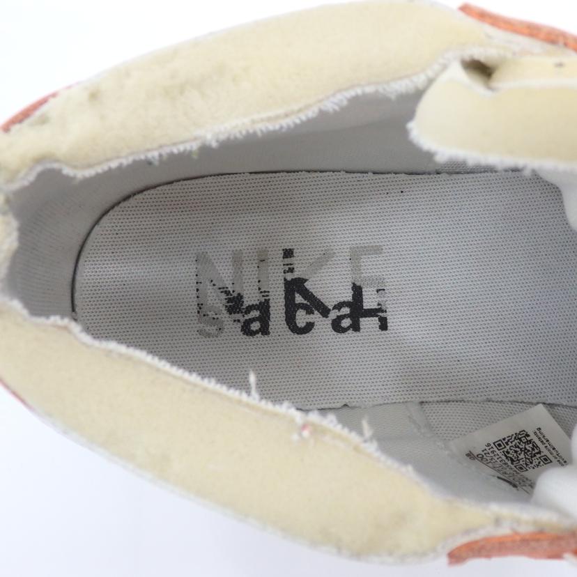 SACAI×NIKE サカイ・ナイキ/BLAZER　LOW　MAGMA　ORANGE/DD1877-100//Bランク/77