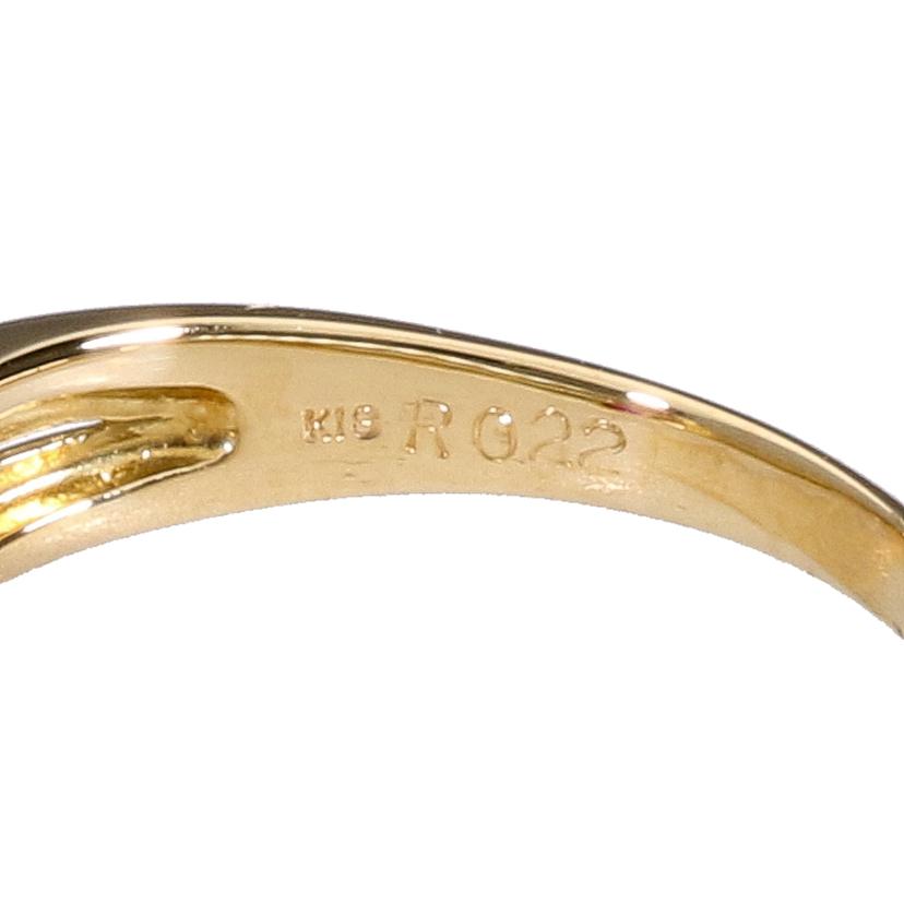 K18ルビーダイヤリング0．22／D0．17ct//Aランク/65