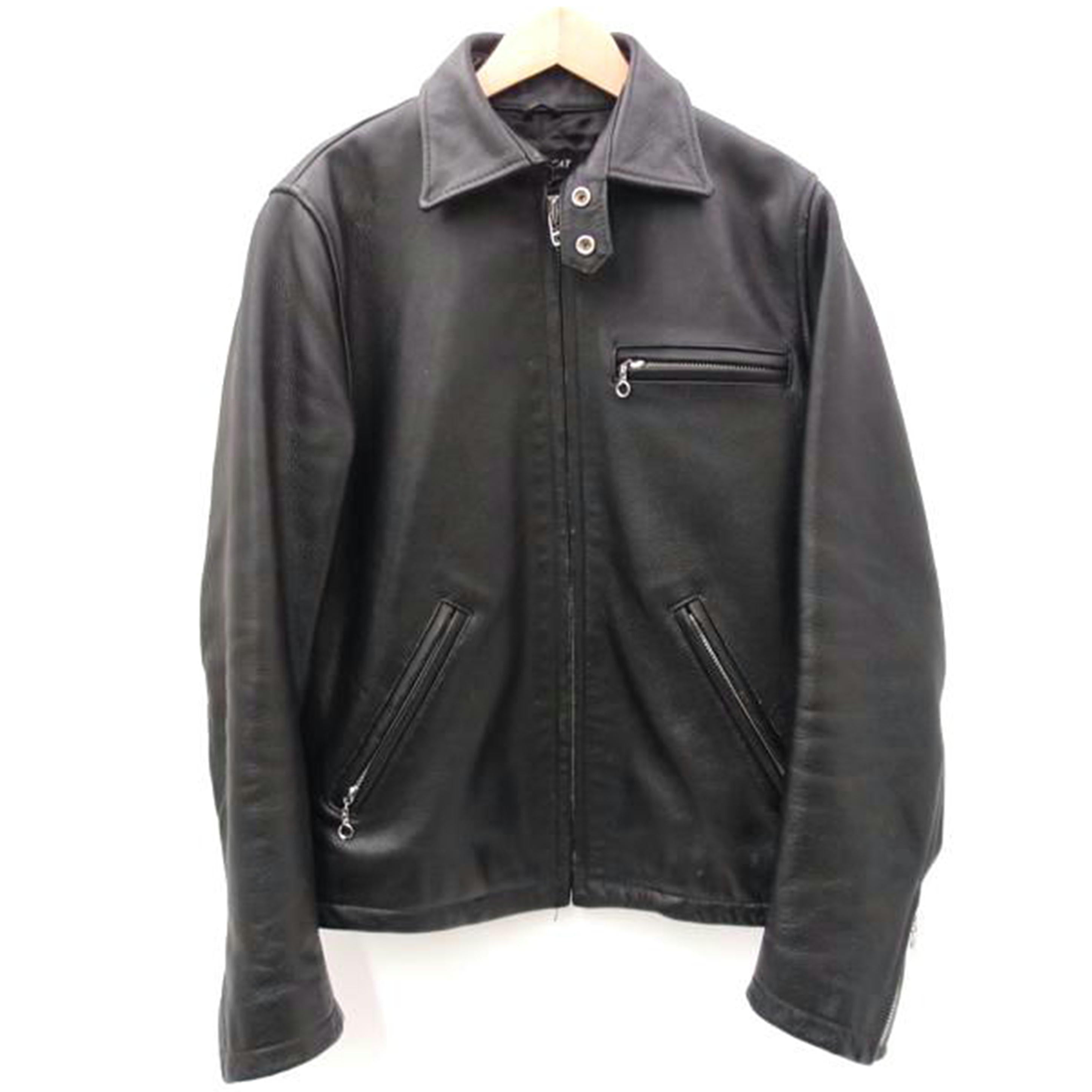 COOL　SCAT クールスキャット/シングルレザーライダースJK黒//ABランク/69