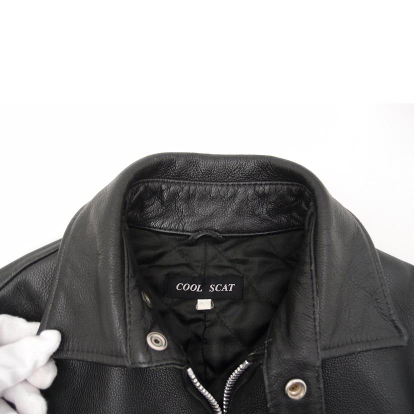 COOL　SCAT クールスキャット/シングルレザーライダースJK黒//ABランク/69
